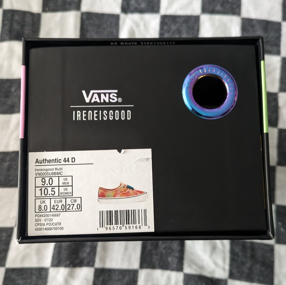 Vans Authentic 44 D Multicolor Felt Women 10.5 Irene Is Good Release 10/28/2022 - Picture 2 of 11